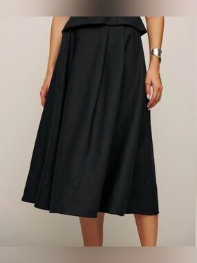 Reformation Women's Natural Moya Linen skirt